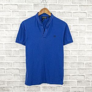 The Kooples Sport Fitted Officer collar Polo Shirt Blue Size Medium